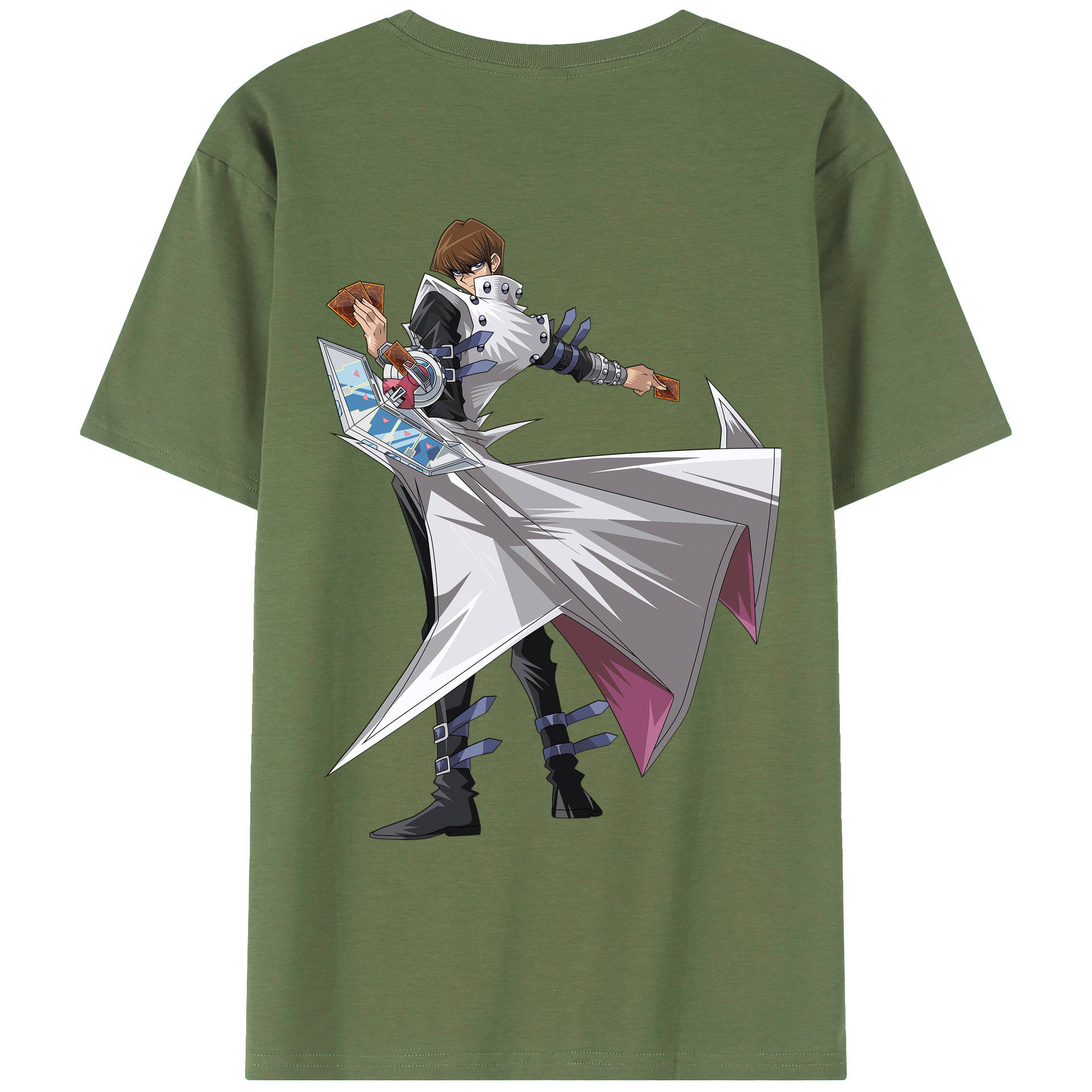 （画像用） 遊☆戯☆王 Yu-Gi-Oh! 綿100％ メンズ半袖Tシャツ（バックプリント） 通気性